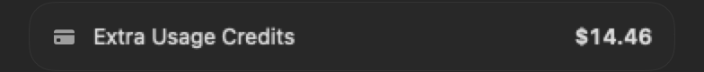 Extra Usage Credits balance